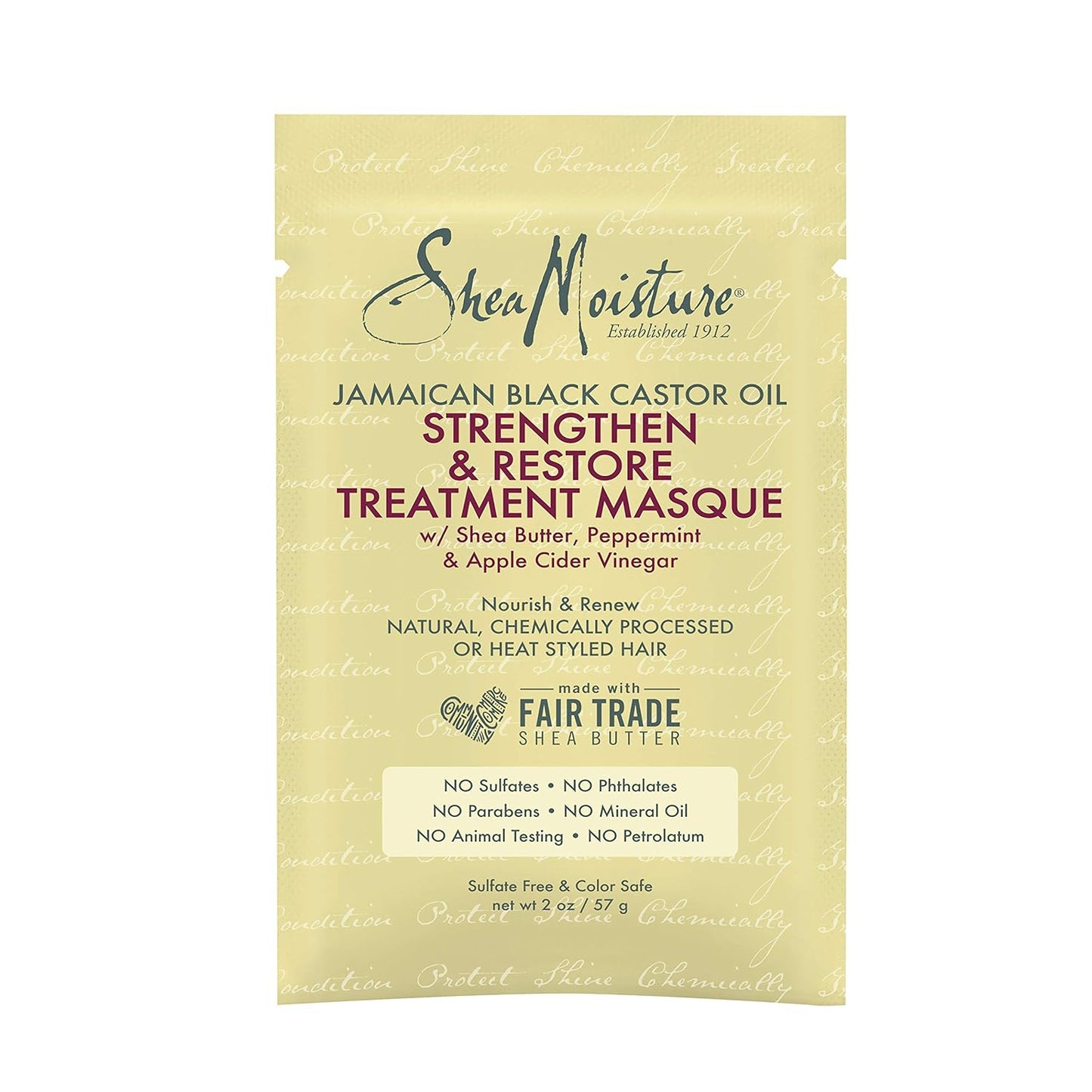SheaMoisture Jamaican Black Castor Oil Strengthen and Restore Treatment Hair Masque, 2 Oz