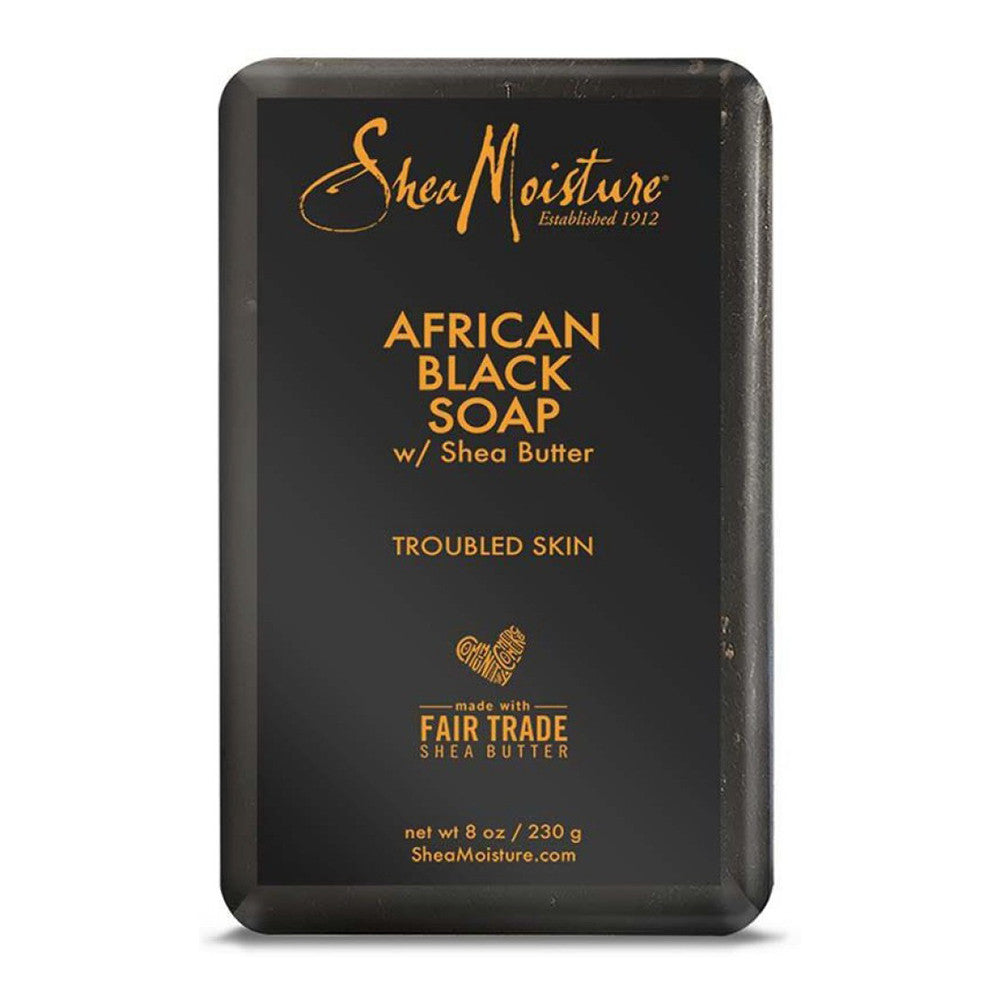 Shea Moisture African Black Soap With Shea Butter, 8 Oz