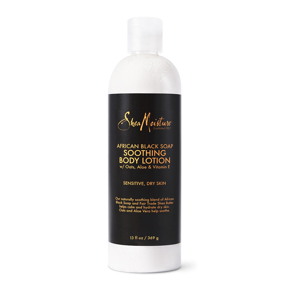 Shea Moisture African Black Soap Body Lotion With Oats, Aloe And Vitamin E, 13 Oz