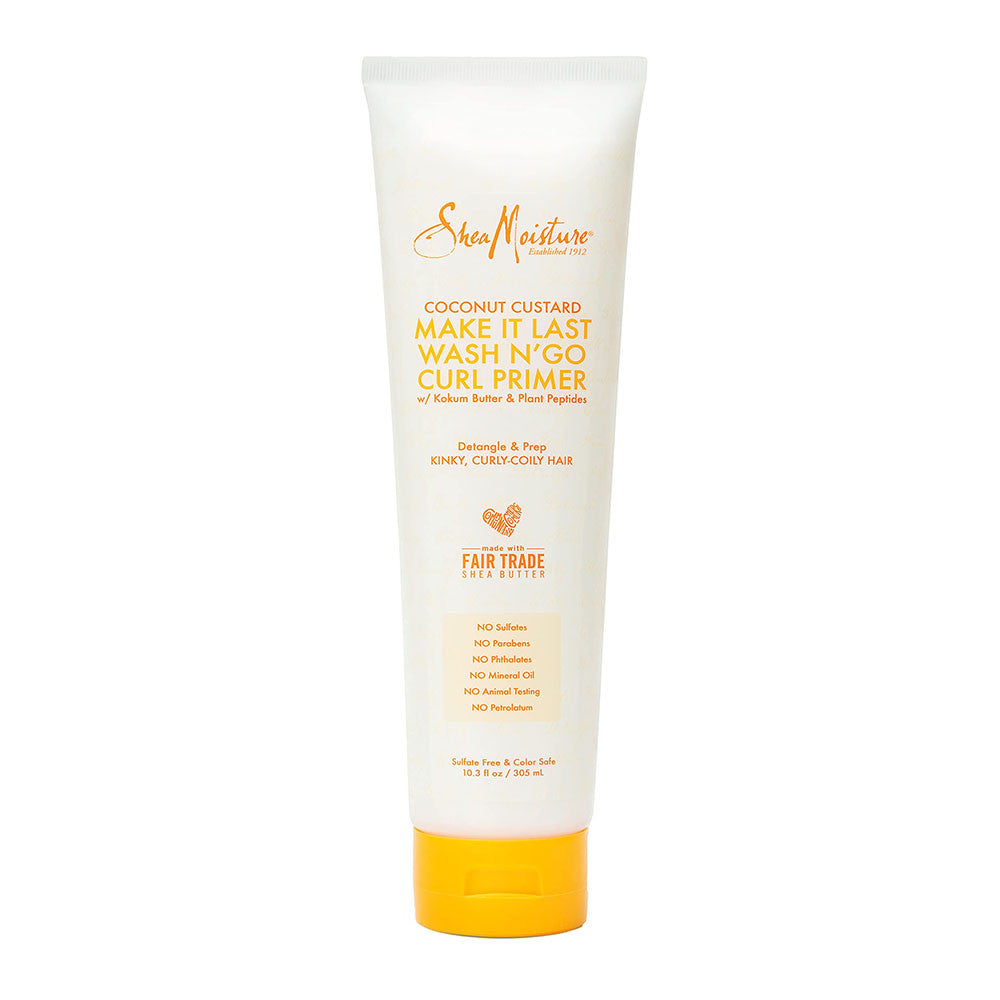Shea Moisture Coconut Custurd Make It Last Wash N Go Curl Primer, 10.3 Oz