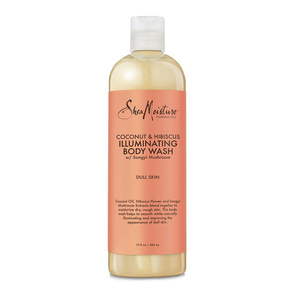 Shea Moisture Coconut and Hibiscus Illuminating Body Wash, Dull Skin, 13 Oz