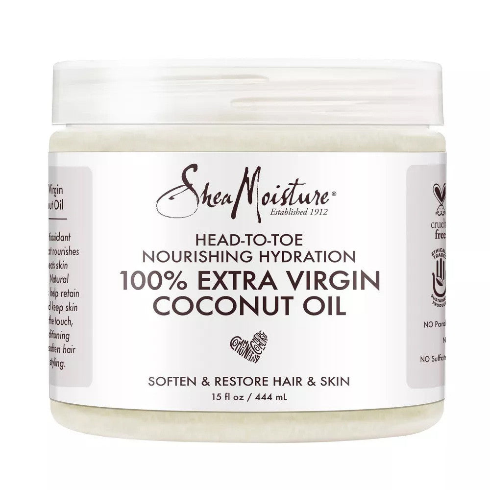 Shea Moisture 100% Extra Virgin Coconut Oil Head-To-Toe Nourishing Hydration Cream, 15 Oz