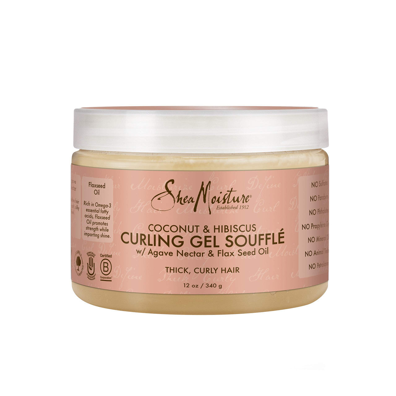 Shea Moisture Curling Gel Souffle, With Coconut And Hibiscus, 12 Oz