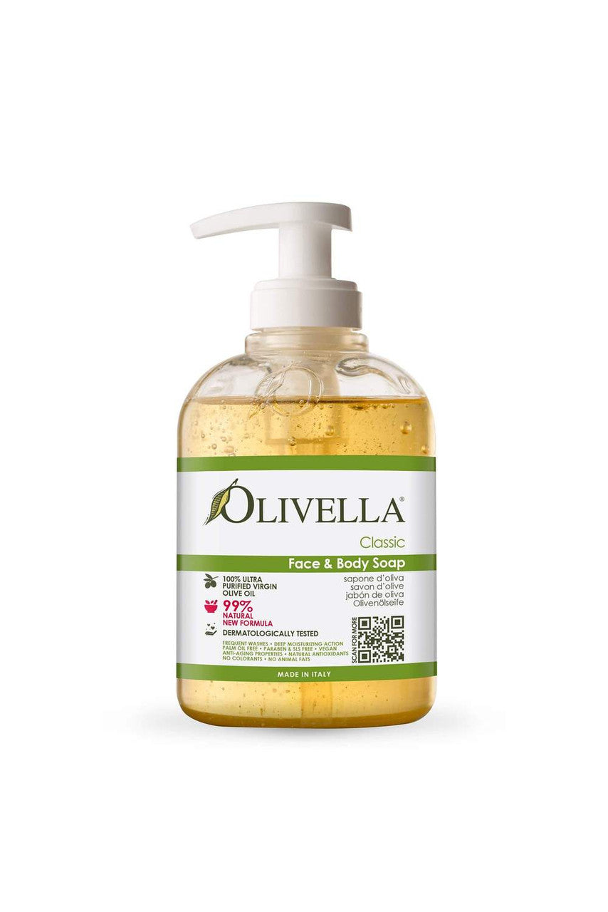 Olivella Virgin Olive Oil Face And Body Liquid Soap, 10.14 Oz