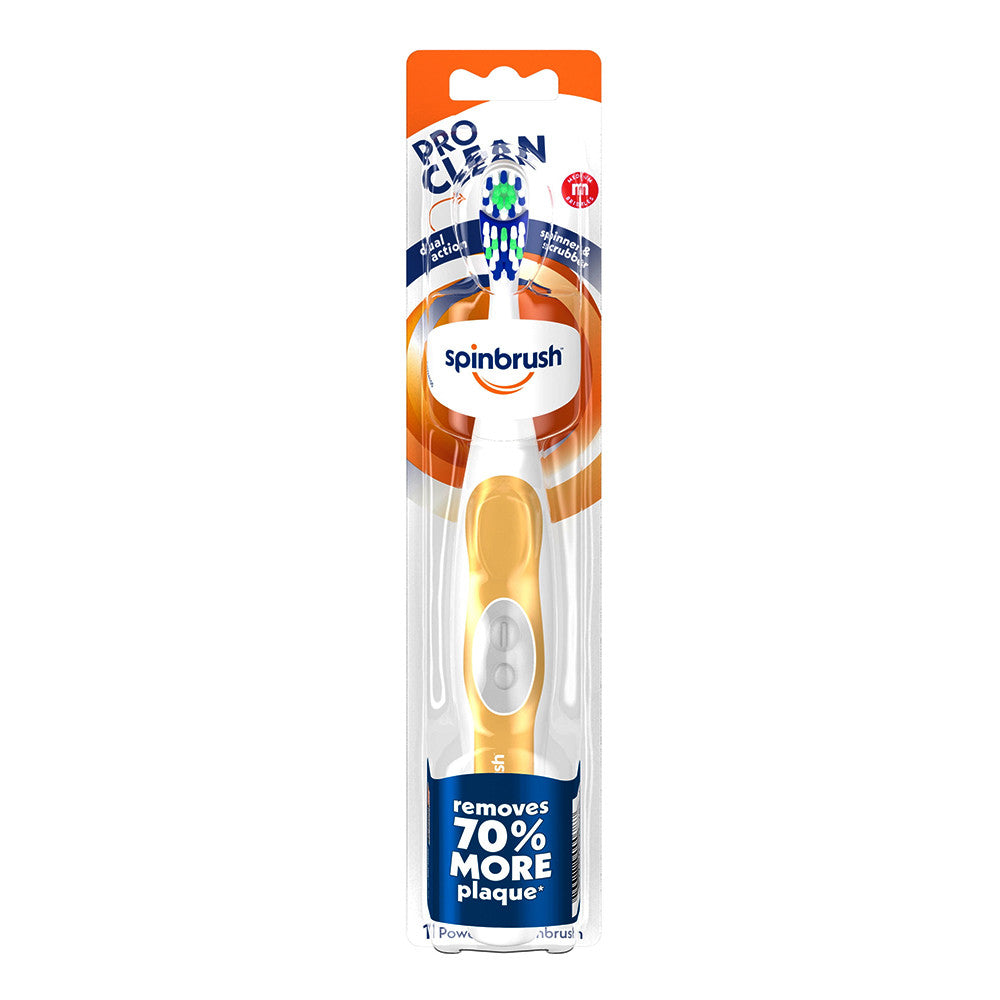 Spin Brush Pro Clean Battery Powered Toothbrush, Medium Bristles, 1 Ea