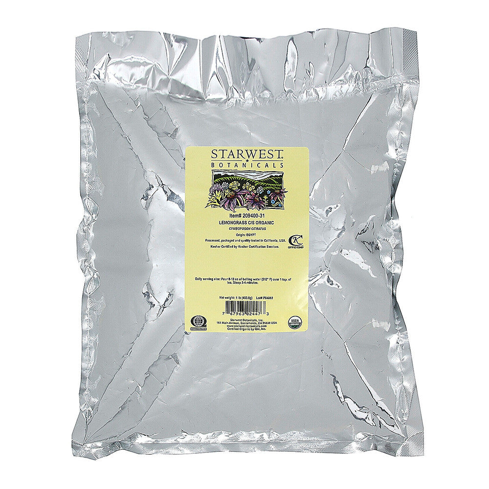 Starwest Botanicals Organic Lemongrass Cut And Sifted, 16 Oz