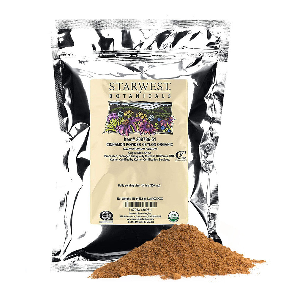Starwest Botanicals Organic Ceylon Cinnamon Powder, 16 Oz