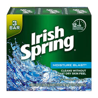 Irish Spring Moisture Blast Deodorant Bar Soap, 3 Ea, 3.75 Oz