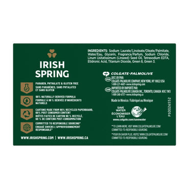 Irish Spring Deodorant Bath Bar, Original, 3.7 Oz, 3 Ea