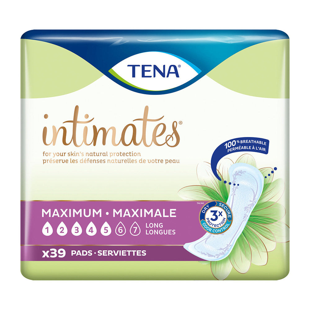 Tena Sensitive Care Extra Coverage Long Pads, 39 Ea