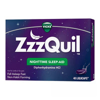 ZzzQuil Nighttime Sleep Aid, Non-Habit Forming LiquiCaps, 48 Ea