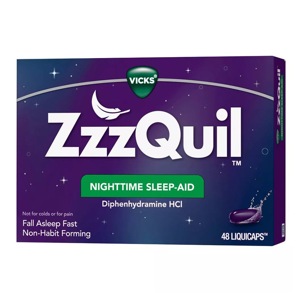 ZzzQuil Nighttime Sleep Aid, Non-Habit Forming LiquiCaps, 48 Ea