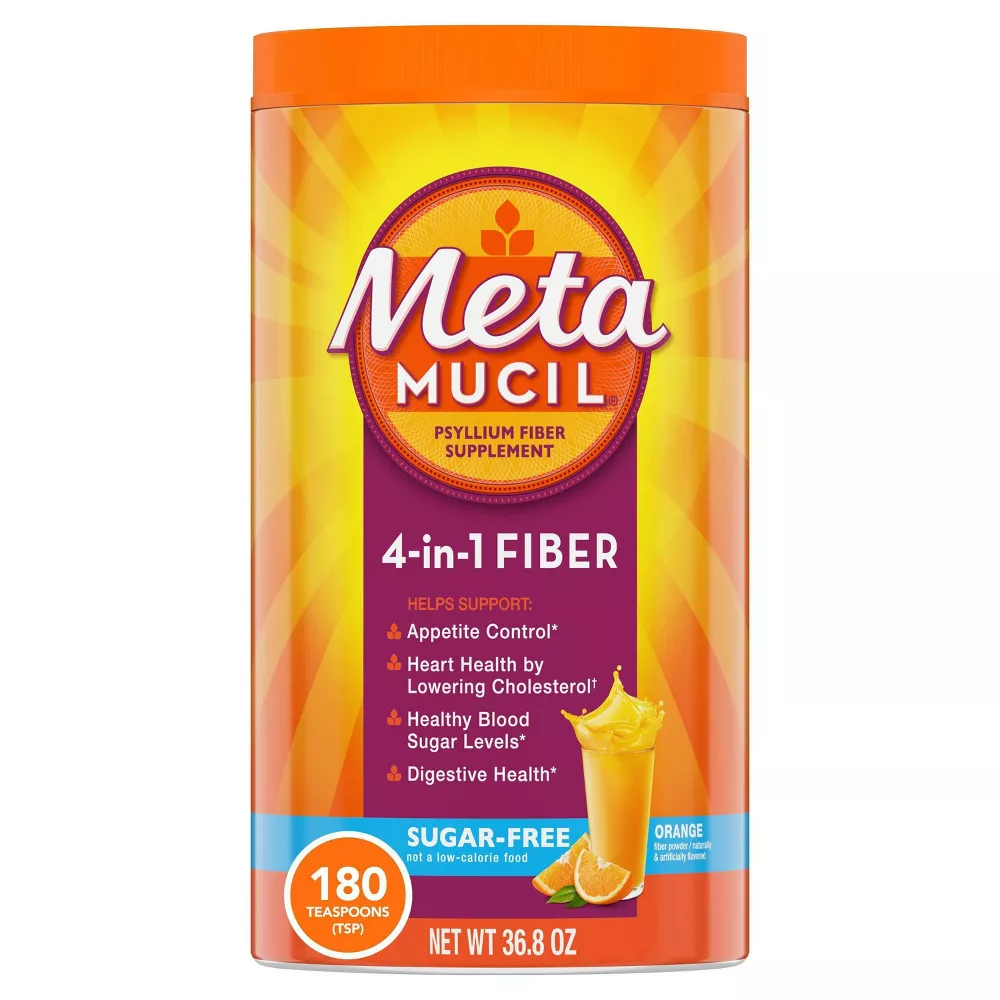 Metamucil Smooth Powder, Orange, 36.8 Oz