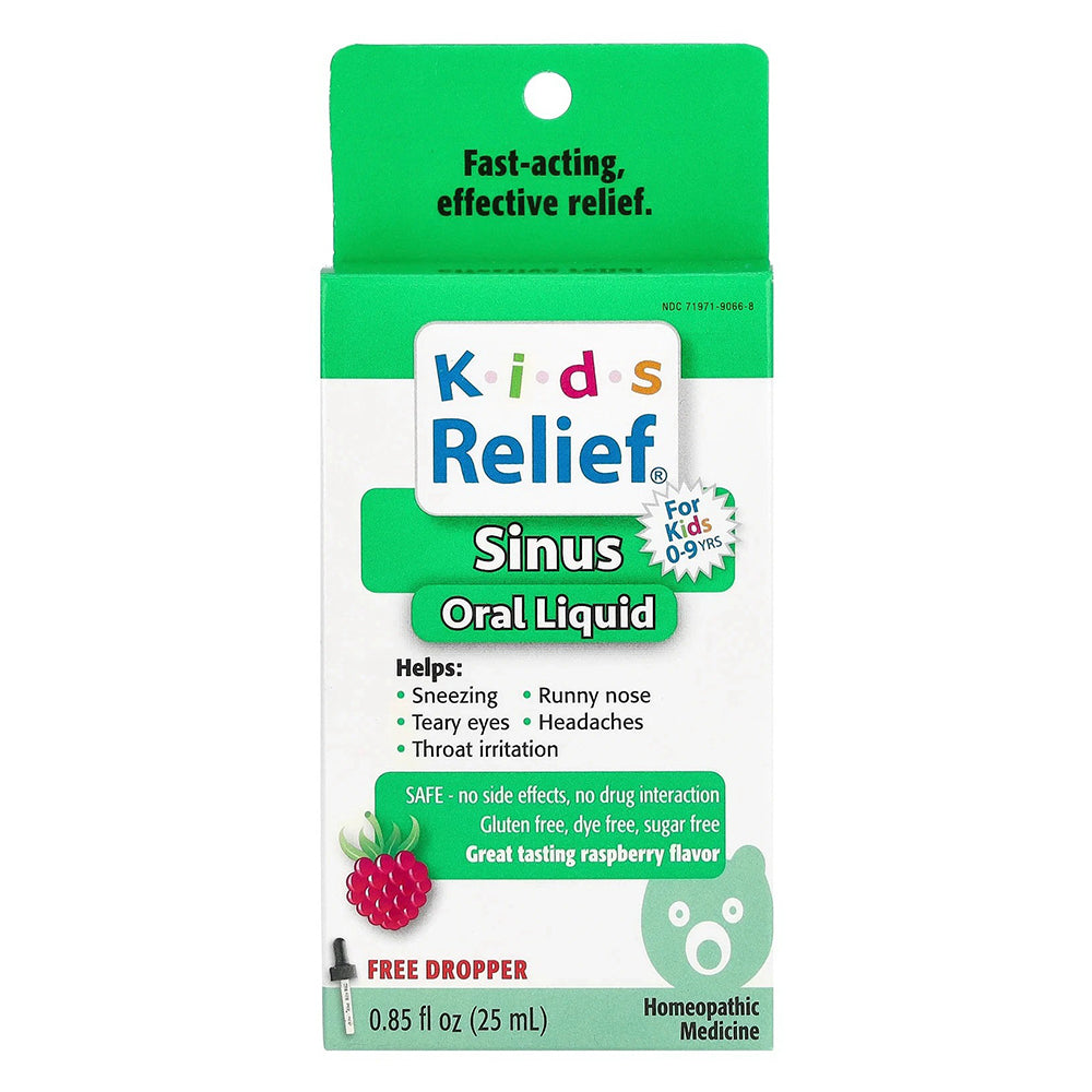 Homeolab Kids Relief Sinus Oral Liquid Raspberry Flavor 0.85Oz (25ml)
