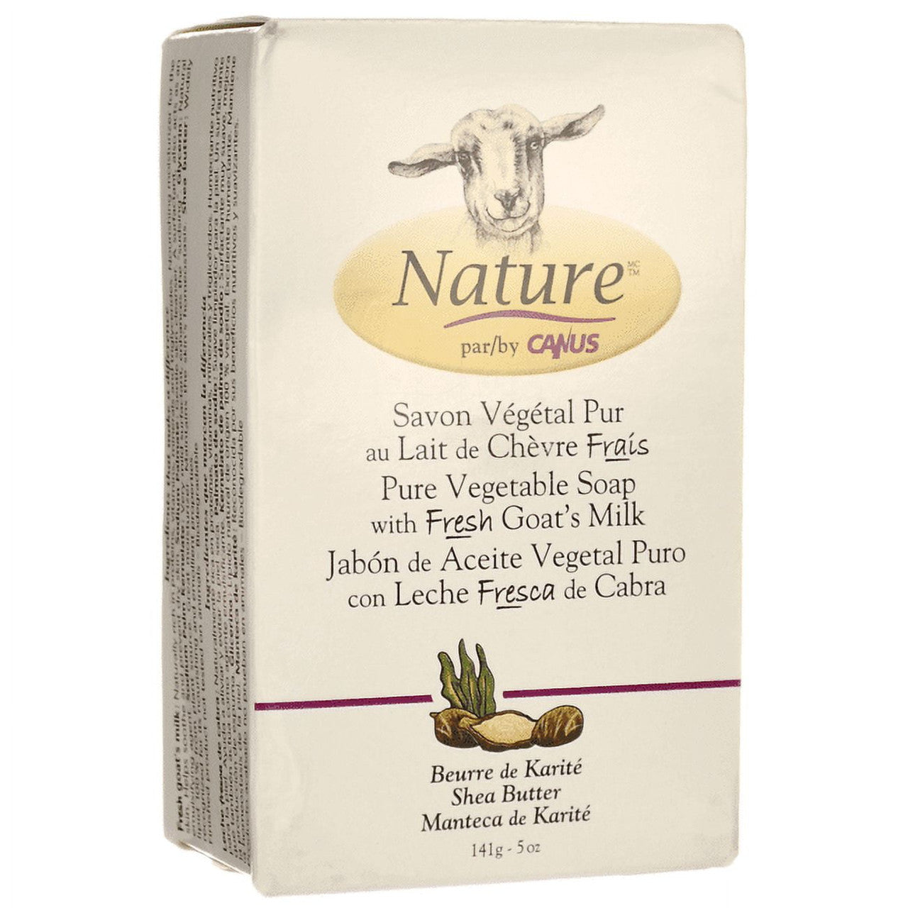 Nature by Canus Pure Vegetable Soap with Fresh Goats Milk SheaButter, 5 Oz