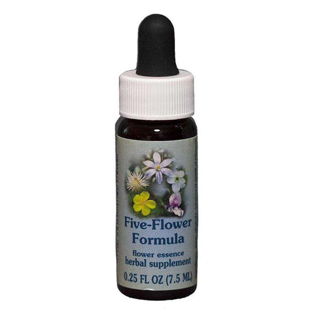 Flower Essence Five Flower Formula Herbal Supplement Dropper, 0.25 Oz