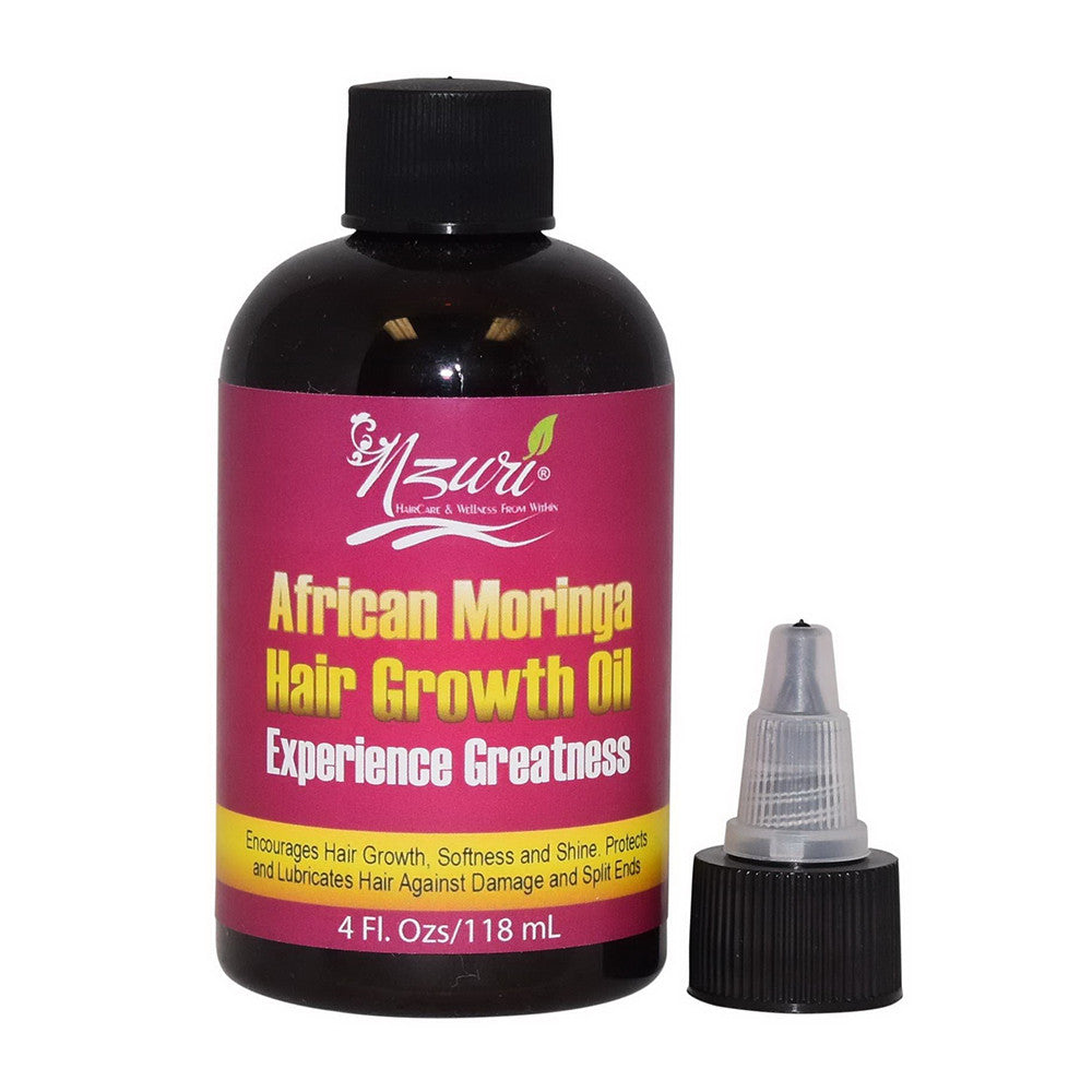 Nzuri African Moringa Organic Hair Growth Oil, 4 Oz