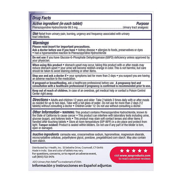 Azo Standard Urinary Pain Relief Tablets, 30 Ea