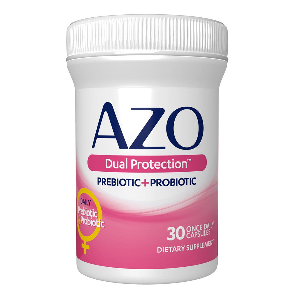 Azo Dual Protection Urinary and Vaginal Prebiotic Support Capsules, 30 Ea
