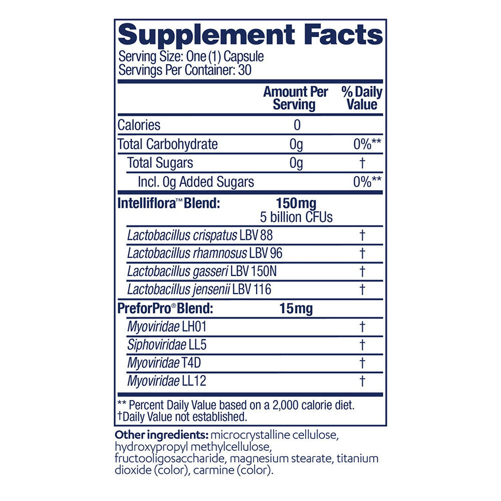 Azo Dual Protection Urinary and Vaginal Prebiotic Support Capsules, 30 Ea