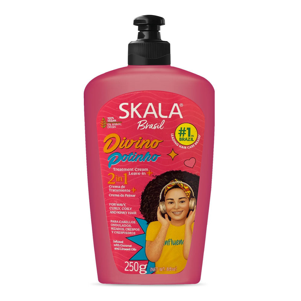 Skala Divino Potinho Leave In Cream for Hydration and Curl Definition 8.8Oz (250g)