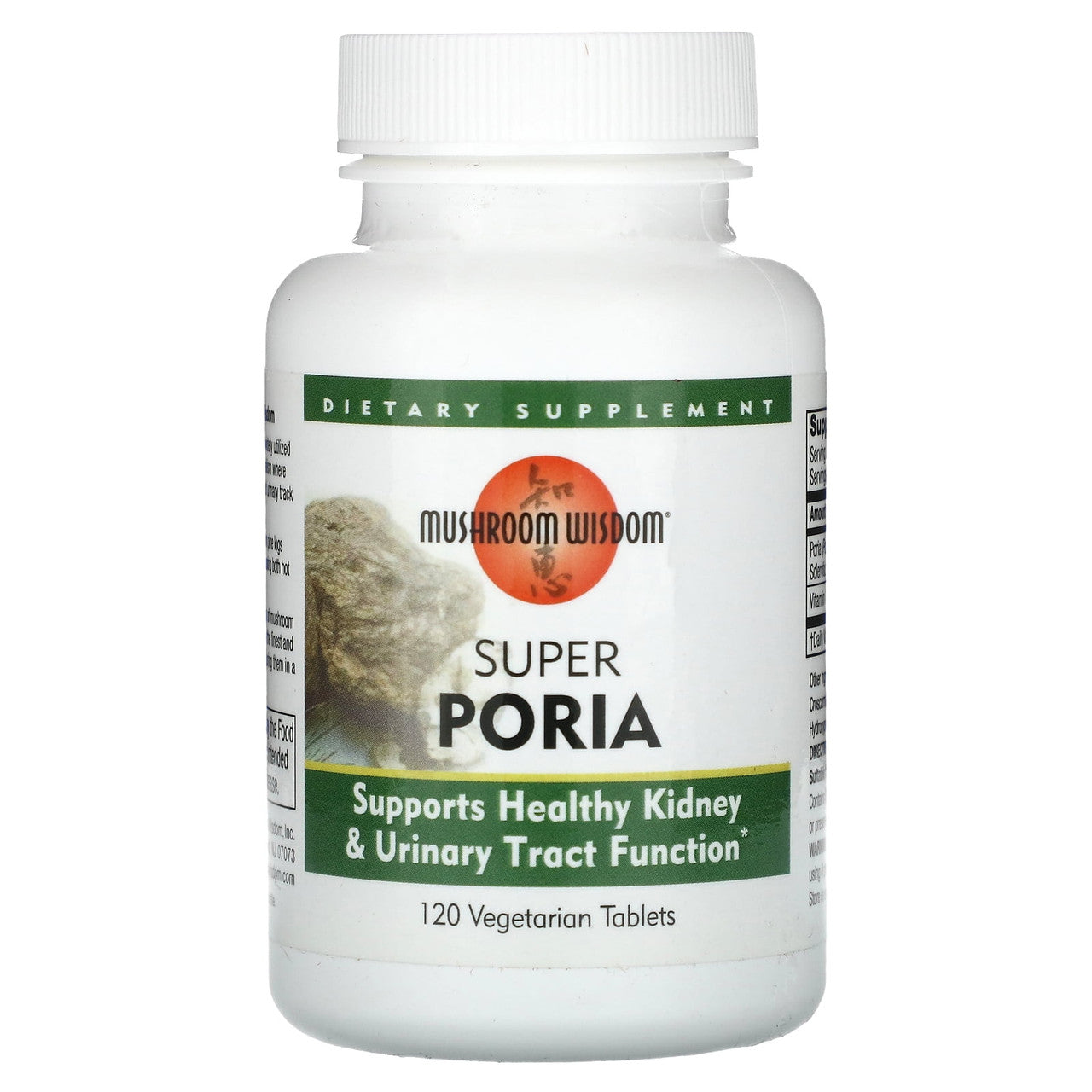 Mushroom Wisdom Super Poria Vegetarian Tablets, 120 Ea