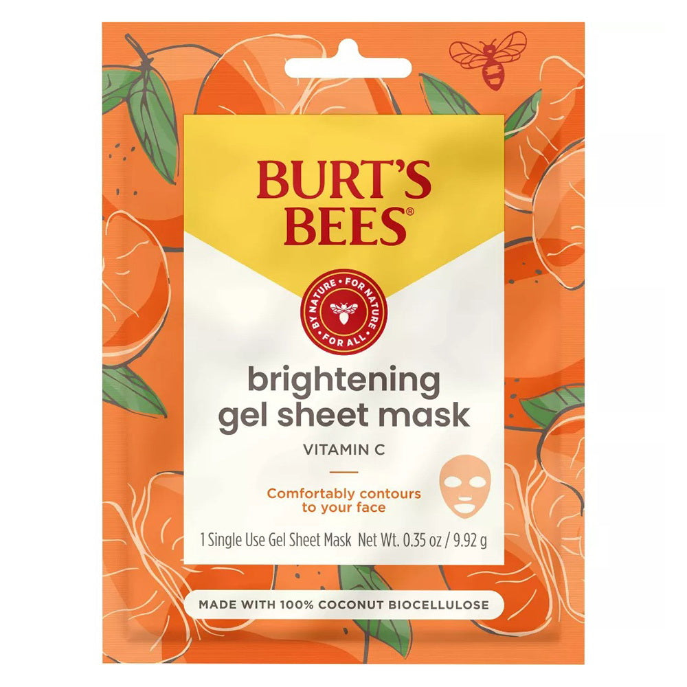 Burts Bees Brightening Gel Sheet Mask 0.35Oz (9.92g)