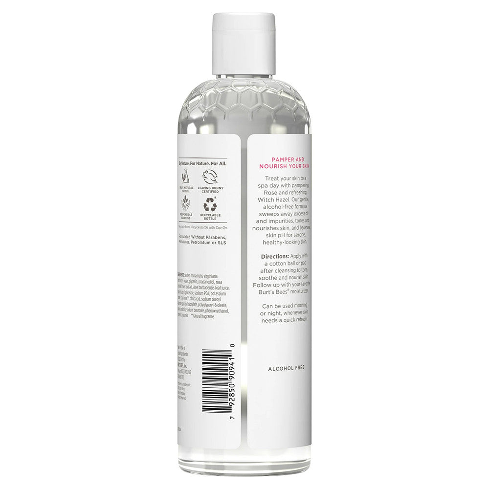 Burts Bees Hydrating Toner with Witch Hazel and Rose Fresh Floral Scent, 12 Oz