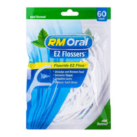 RM Oral EZ Flossers Mint flavored, 60 Ea