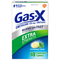Gas-X Extra Strength Antigas Chewable Tablets, Peppermint Creme, 18 Ea