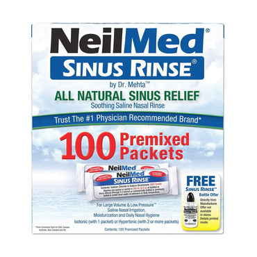 Neilmed Sinus Rinse Allergy And Sinus Premixed Packets, 100 Ea