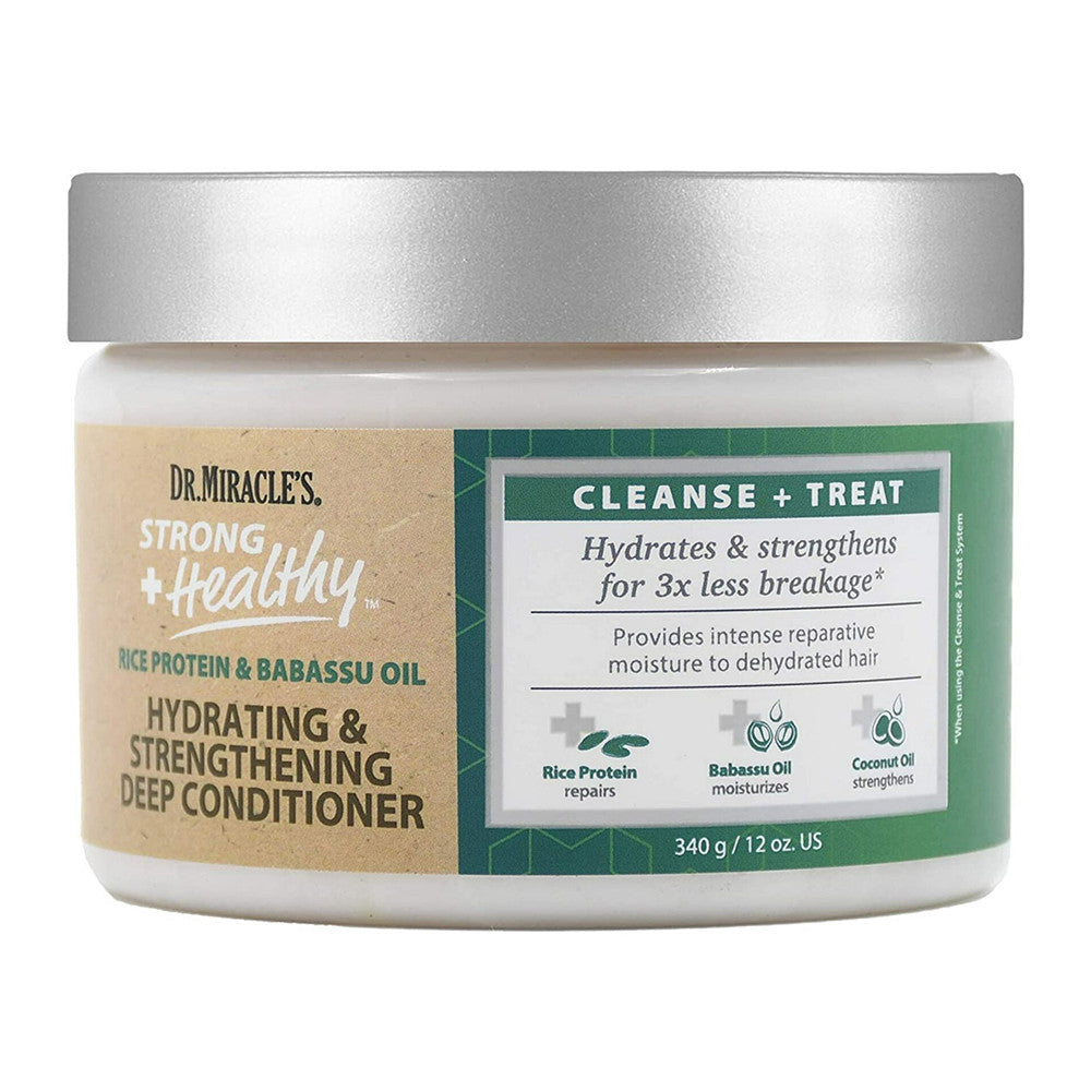 Dr. Miracles Strong and Healthy Hydrating and Strengthening Deep Conditioner, 12 Oz