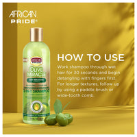 African Pride Olive Miracle Anti breakage 2 In 1 Hair Shampoo And Conditioner, 12 Oz