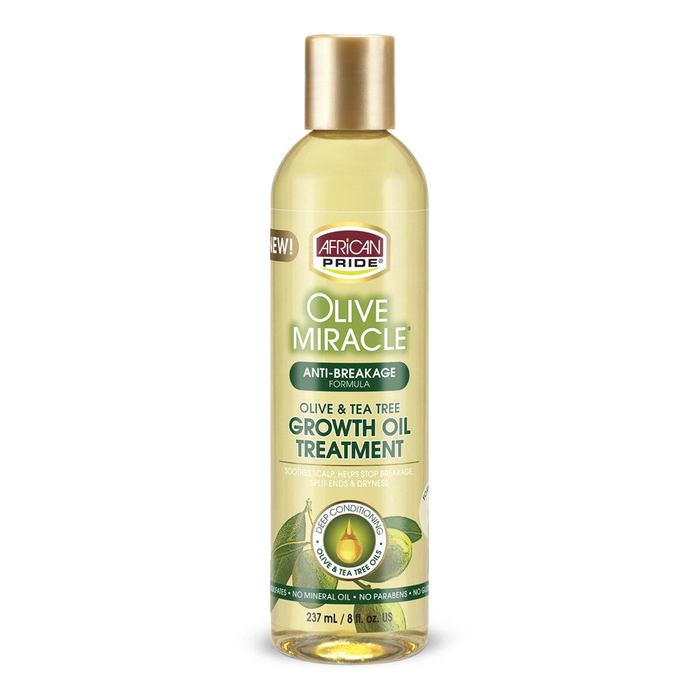 African Pride Olive Miracle Anti-Breakage Maximum Strengthening Hair Growth Oil, 8 Oz