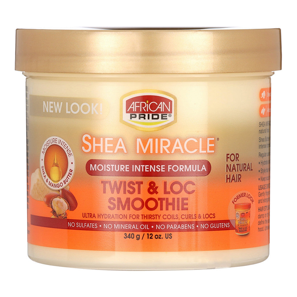 African Pride Shea Miracle Moisture Intense Twist and Loc Smoothie, 12 Oz