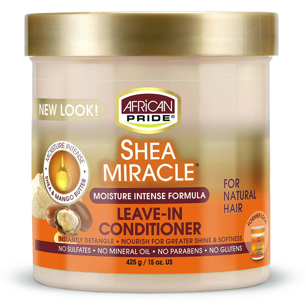African Pride Shea Butter Miracle Leave in Hair Conditioner, 15 Oz