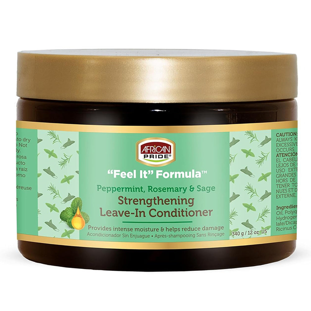 African Pride Feel It Strengthening Cream for Hair Repair Leave-In Conditioner 12Oz (340g)