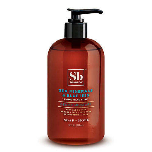 SoapBox Hand Soap Sea Minerals and Blue Iris, 12 Oz