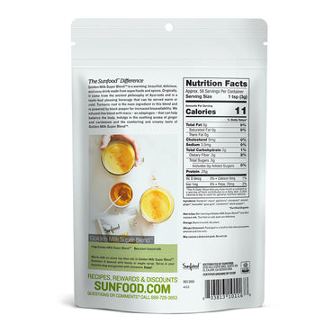 Sunfood Superfoods Organic Golden Milk Super Blend Powder, 6 Oz