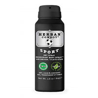 Herban Cowboy Maximum Protection Dry Spray Deodorant Body Spray, Sport, 2.8 Oz