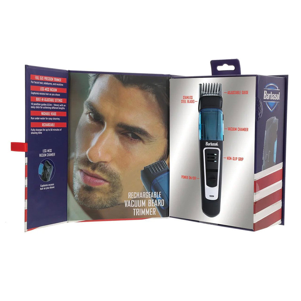 Barbasol Cordless Vacuum Beard Trimmer 10 Adjustable Guide Setting, 1 Ea