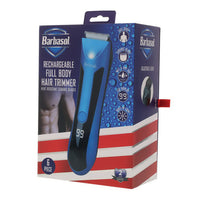 Barbasol Rechargeable Body Hair Trimmer, LCD Screen, Waterproof, Ceramic Blades for any Male, 1 Ea