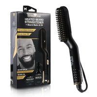 Cutting Edge Heated Beard Straightener Beard Balm and Oil Hot Comb Tool for Men, 1 Ea