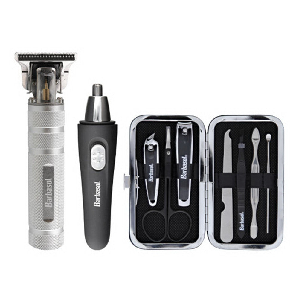 Barbasol All-In-One Grooming Set 15 Piece Bonus Travel Bag, 1 Ea