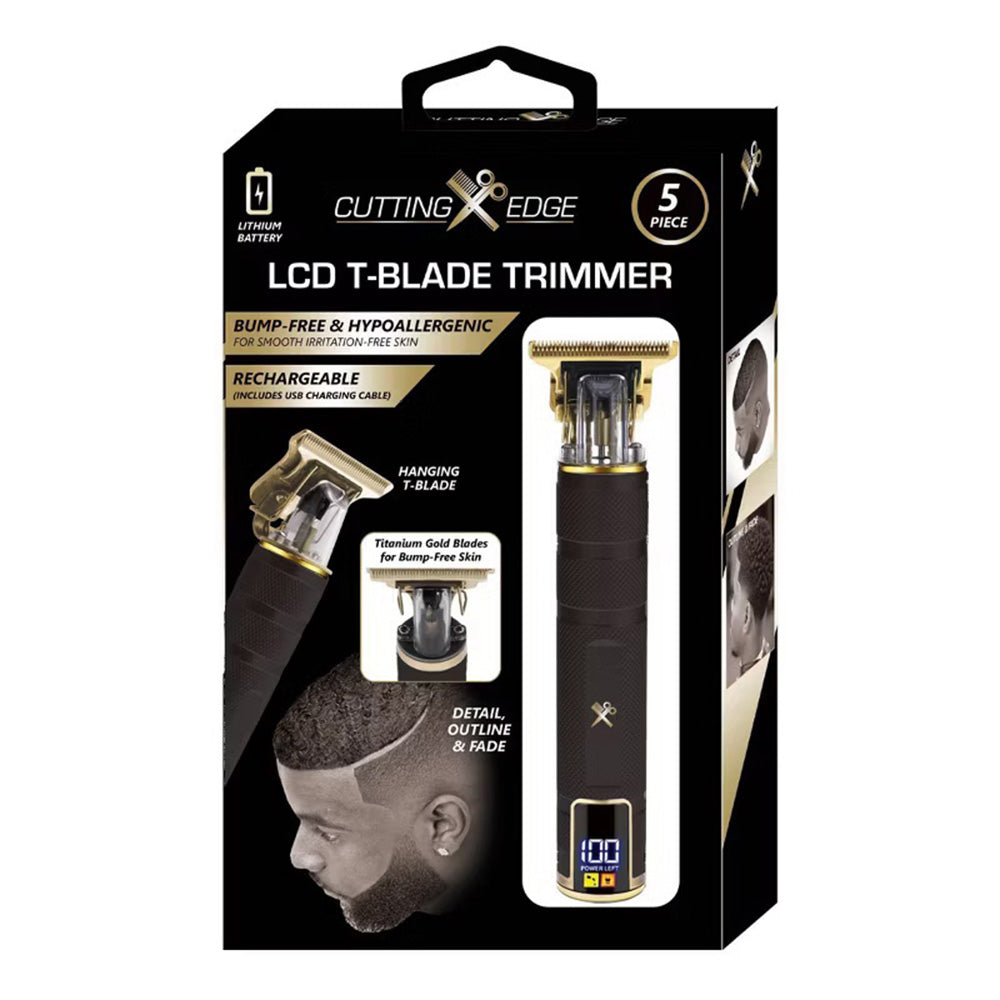 Cutting Edge Trimmer Hanging T Blade 5Pc Rechargeable Trimmer Black 1Kit