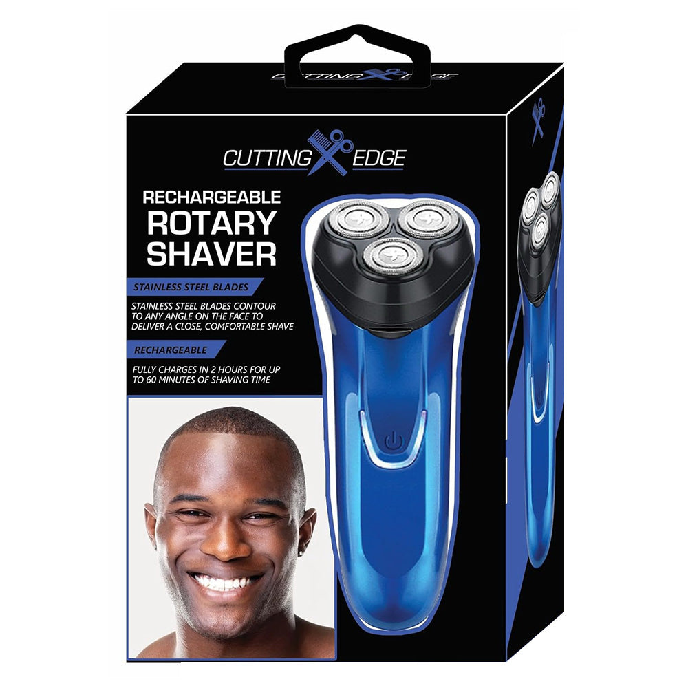 Cutting Edge Rechargeable Rotary Shaver with Stainless Steel Blades 1Ea