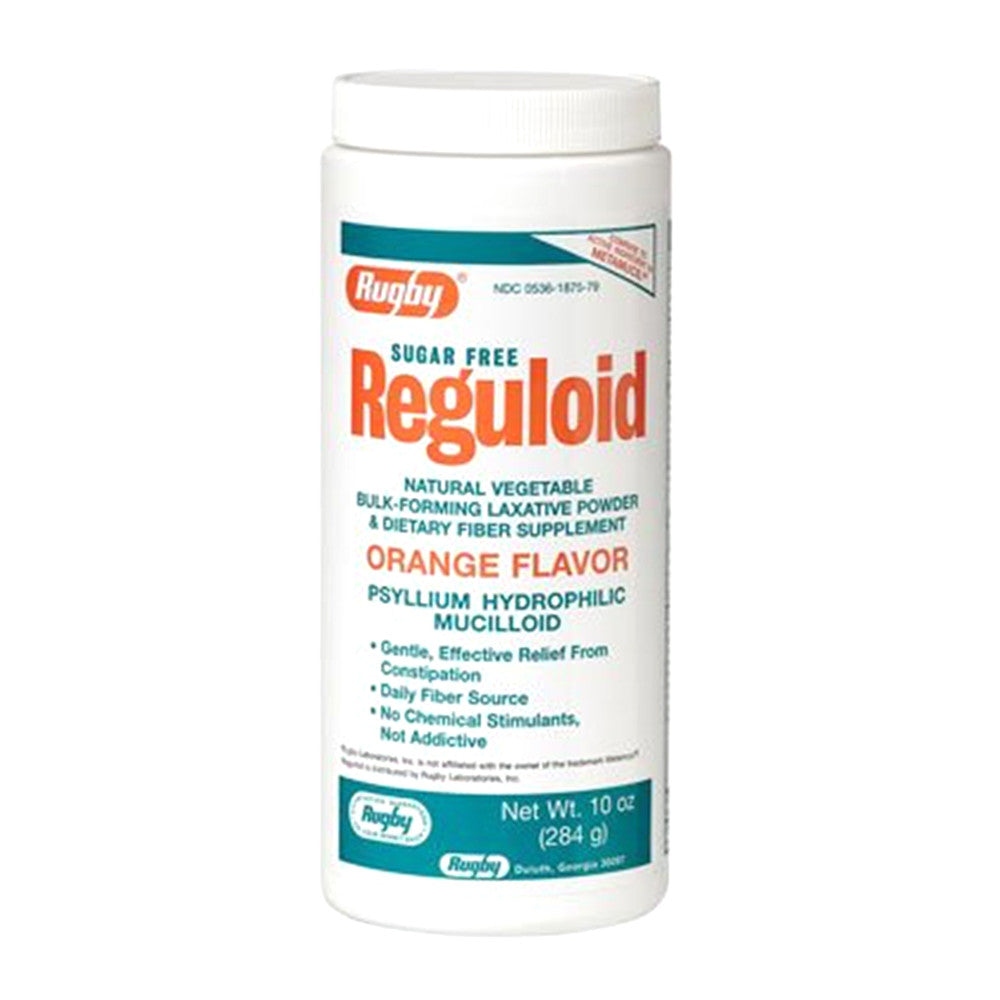 Rugby Sugar Free Reguloid Laxative Powder for Constipation Relief, Orange Flavor, 1 Ea