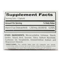 Rugby Vitamin D3 1250 mcg 50000 IU Supplement Capsules, 100 Ea