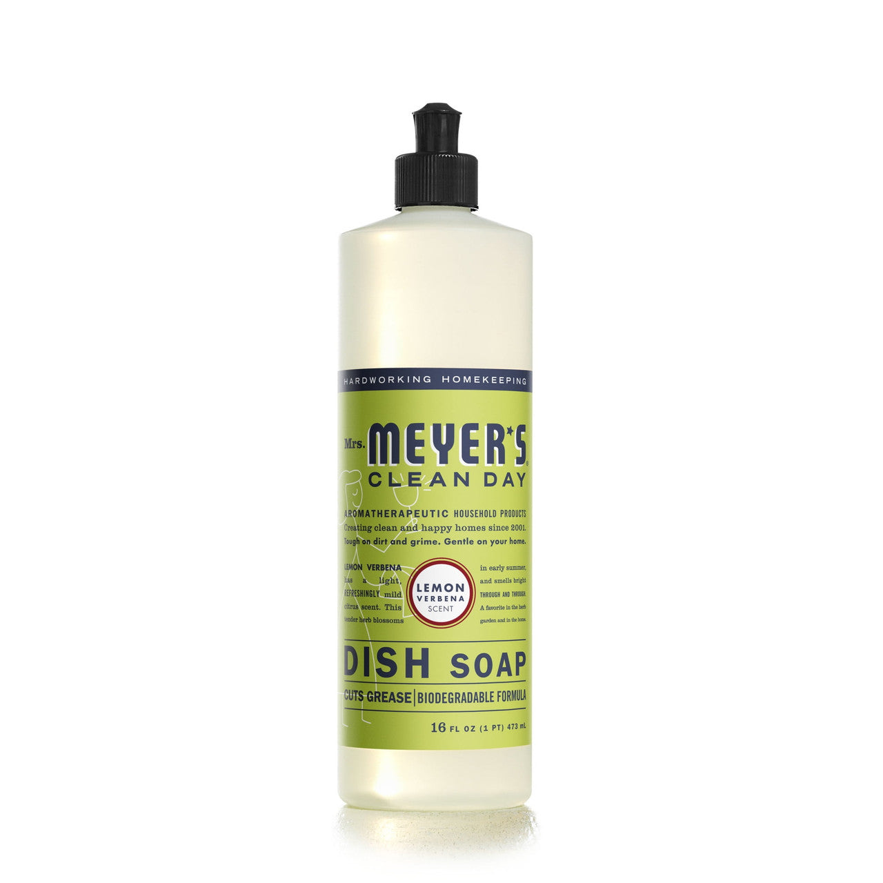 Mrs. Meyers Clean Day Liquid Dish Soap, Lemon Verbena - 16 Oz