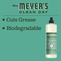 Mrs. Meyers Clean Day Liquid Dish Soap, Basil Scent, 16 oz